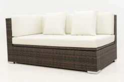 OUTFLEXX 2-Sitzer Ecksofa, Braun Marmoriert, Polyrattan, 145 X 85 X 70 Cm, Wasserfeste Kissenbox, Armlehne Re. -Deko Garten Verkauf 10 15734 4 BOX.jpg