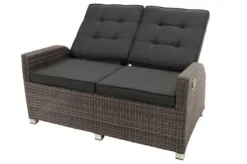 Ploß Rocking Comfort Dining / Lounge 2-Sitzer Sofa, Grau/braun-meliert, Polyrattan, 148x85x112 Cm, Verstellbar -Deko Garten Verkauf 10 18206.jpg