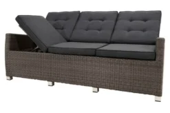 Ploß Rocking Comfort Dining / Lounge 3-Sitzer Sofa, Grau/braun-meliert, Polyrattan, 210x85x112 Cm, Verstellbar -Deko Garten Verkauf 10 18207.jpg