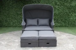 OUTFLEXX Fontana Loungebett, Grau, Polyrattan, Doppel-halbrund, Mit Unterschiebbaren Hockern, Dach Klappbar -Deko Garten Verkauf 10 18545.jpg