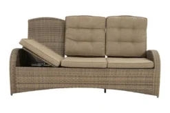Ploß Rabida Comfort Dining / Lounge 3-Sitzer Sofa, Champagner-meliert, Polyrattan, 210x85x112 Cm, Verstellbar -Deko Garten Verkauf 10 20164.jpg