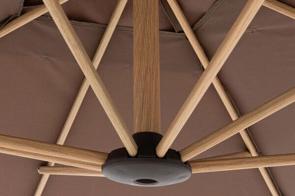 DOPPLER Alu Wood Pendelschirm, Greige, Alu/Polyester, 300x220 Cm, Mit Kurbel, Holzoptik 9 DOPPLER Alu Wood Pendelschirm, Greige, Alu/Polyester, 300x220 Cm, Mit Kurbel, Holzoptik – Bild 9