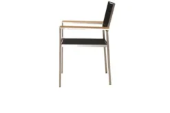 OUTFLEXX Sitzgruppe, Schwarz, Edelstahl/Teak, Esstisch 180 X 90 Cm, 6 Stapelstühle Gepolstert -Deko Garten Verkauf 11 14190.jpg