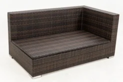OUTFLEXX 2-Sitzer Ecksofa, Braun Marmoriert, Polyrattan, 145 X 85 X 70 Cm, Wasserfeste Kissenbox, Armlehne Li. -Deko Garten Verkauf 11 15734 3 BOX.jpg