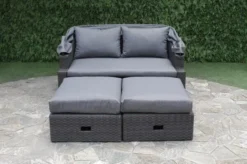 OUTFLEXX Fontana Loungebett, Grau, Polyrattan, Doppel-halbrund, Mit Unterschiebbaren Hockern, Dach Klappbar -Deko Garten Verkauf 11 18545.jpg