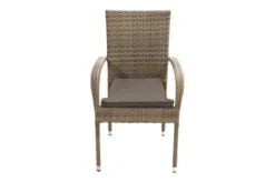 Ploß Rabida Basic Stapelstuhl, Champagner-meliert, Polyrattan, 64 X 56 X 92 Cm, Inkl. Polster -Deko Garten Verkauf 11 20154.jpg