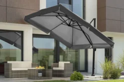 Schneider® SCHNEIDER Rhodos Ampelschirm, Anthrazit, Quadratisch, 300 X 300 Cm -Deko Garten Verkauf 11 2652 5.jpg.jpg