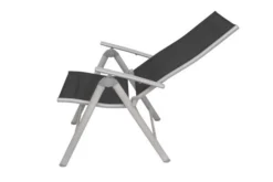 VILLANA Multipositionssessel, Silber/schwarz, Aluminium/Textil, 67 X 58 X 113 Cm, Klappbar -Deko Garten Verkauf 12 13397.jpg