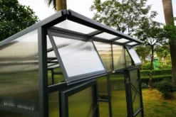 OUTFLEXX Gewächshaus, Anthrazit, Alu/Polycarbonat, 271x271x241/180cm, 4 Fenster, 10 Mm Wandstärke -Deko Garten Verkauf 12 18177.jpg