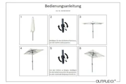 OUTFLEXX Mittelstockschirm, Hellgrau, Pulverbesch. Aluminium/Polyester PA-beschichtet, 270x150cm -Deko Garten Verkauf 12 18350.jpg