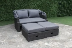 OUTFLEXX Fontana Loungebett, Grau, Polyrattan, Doppel-halbrund, Mit Unterschiebbaren Hockern, Dach Klappbar -Deko Garten Verkauf 12 18545.jpg