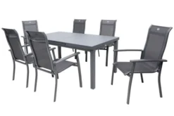 HARTMAN Alice Comfort Esstischgarnitur, Xerix, Alu/Textilene, Tisch 180/240x100cm, 6 Stapelsessel 23 HARTMAN Alice Comfort Esstischgarnitur, Xerix, Alu/Textilene, Tisch 180/240x100cm, 6 Stapelsessel -Deko Garten Verkauf 12 19333.jpg