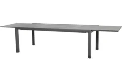 SIENA GARDEN Kingston Ausziehtisch, Matt Graphit, Aluminium/Keramik, 220/340x108x76 Cm