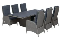 Ploß Vigo Dining Set, Stahlgrau-meliert / Schiefergrau, Polyrattan, Tisch 200 X 95 Cm, 6 Sessel -Deko Garten Verkauf 12 21587.jpg
