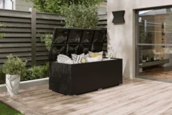 OUTFLEXX Kissenbox, Braun, Polyrattan, 204x94x75cm