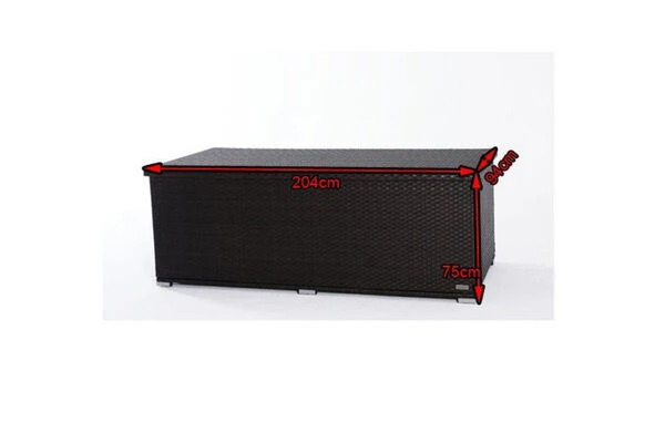 OUTFLEXX Kissenbox, Braun, Polyrattan, 204x94x75cm 5 OUTFLEXX Kissenbox, Braun, Polyrattan, 204x94x75cm – Bild 5