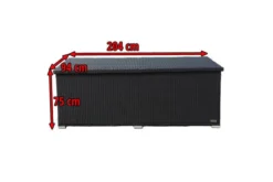 OUTFLEXX Kissenbox, Schwarz, Polyrattan, 204x94x75cm -Deko Garten Verkauf 1316 05.jpg