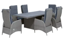Ploß Vigo Dining Set, Stahlgrau-meliert / Schiefergrau, Polyrattan, Tisch 200 X 95 Cm, 6 Sessel -Deko Garten Verkauf 14 21587.jpg