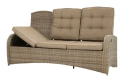 Ploß Rabida Comfort Dining / Lounge 3-Sitzer Sofa, Champagner-meliert, Polyrattan, 210x85x112 Cm, Verstellbar -Deko Garten Verkauf 15 20164.jpg