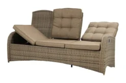 Ploß Rabida Comfort Dining / Lounge 3-Sitzer Sofa, Champagner-meliert, Polyrattan, 210x85x112 Cm, Verstellbar -Deko Garten Verkauf 16 20164.jpg