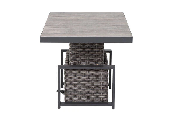 SIENA GARDEN Corido Lifttisch, Charcoal, Alu / Gardino®-Geflecht, 130x75x47-71 Cm, Stufenlos Verstellbar 16 SIENA GARDEN Corido Lifttisch, Charcoal, Alu / Gardino®-Geflecht, 130x75x47-71 Cm, Stufenlos Verstellbar – Bild 16