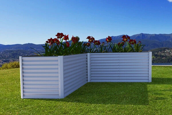 OUTFLEXX Eck-Hochbeet, Silber, Zincalume, 270x270x90x84cm 2 OUTFLEXX Eck-Hochbeet, Silber, Zincalume, 270x270x90x84cm – Bild 2