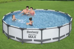 BESTWAY Steel Pro MAX Pool Mit Gestell, Grau, TriTech/Stahl, Ø427x84cm, Mit Filterpumpe -Deko Garten Verkauf 19174 12.jpg
