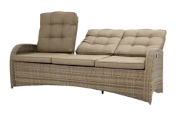 Ploß Rabida Comfort Dining / Lounge 3-Sitzer Sofa, Champagner-meliert, Polyrattan, 210x85x112 Cm, Verstellbar -Deko Garten Verkauf 19 20164.jpg