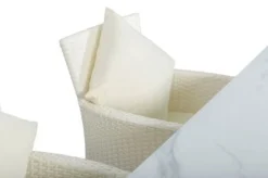 OUTFLEXX Dining Set, Weiß, Polyrattan, Tisch 200x95cm, Spraystone, 6mm, 6 Sessel -Deko Garten Verkauf 19 20670.jpg