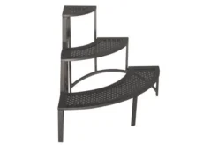 MBM Blumentreppe Romeo Rund, Marone, Schmiedeeisen Verzinkt, Pulverbeschichtet