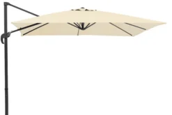 Schneider® SCHNEIDER Rhodos Junior Ampelschirm, Natur, Quadratisch, 270 X 270 Cm