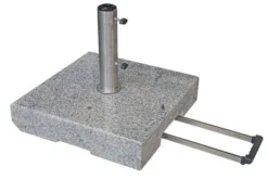 DOPPLER Trolley Granitsockel, Edelstahl/Granit, 70 Kg, Für Schirmstöcke Von 32-60 Mm