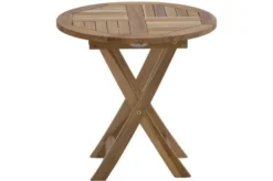 Beistelltisch Tennessee Aus ECO-Teakholz Von Ploß, Klappbar, Ø 50x50 Cm