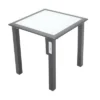VILLANA Beistelltisch, Anthrazit/weiß, Alu/Sicherheitsglas, 45 X 45 X 45 Cm
