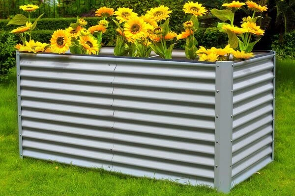 OUTFLEXX Hochbeet, Silber, Zincalume, Pulverbeschichtet, 180 X 90 X 84 Cm 1 OUTFLEXX Hochbeet, Silber, Zincalume, Pulverbeschichtet, 180 X 90 X 84 Cm