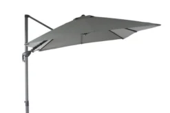 OUTFLEXX Ampelschirm, Anthrazit, Pulverbesch. Aluminium, 300x300 Cm, Inkl. Plattenständer, Twist-Funktion