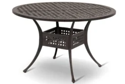 HARTMAN Palermo Esstisch, Bronze, Alu-Guss, Ø120cm