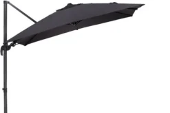 Schneider® SCHNEIDER Rhodos Eco Twist Ampelschirm, Anthrazit, Quadratisch, 270 X 270 Cm