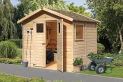 KARIBU Gartenhaus Dalin 1, Fichtenholz 14 Mm, Naturbelassen, Ca. 4,4 M²