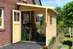 KARIBU Gartenhaus Wandlitz, Fichtenholz 19 Mm, Pultdach