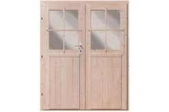 KARIBU Doppelflügeltür, Fichtenholz
