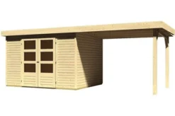 KARIBU Gartenhaus Askola 5, Fichtenholz 19 Mm, Flachdach