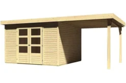KARIBU Gartenhaus Askola 6, Fichtenholz 19 Mm, Pultdach