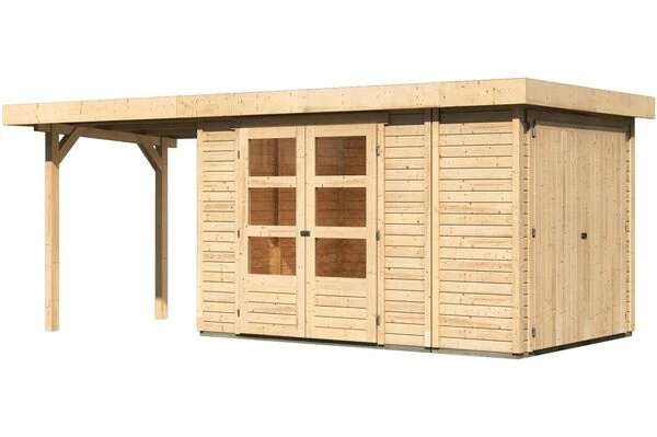 KARIBU Gartenhaus Retola 3, Fichtenholz 19 Mm, Inkl. Anbauschrank 1 KARIBU Gartenhaus Retola 3, Fichtenholz 19 Mm, Inkl. Anbauschrank