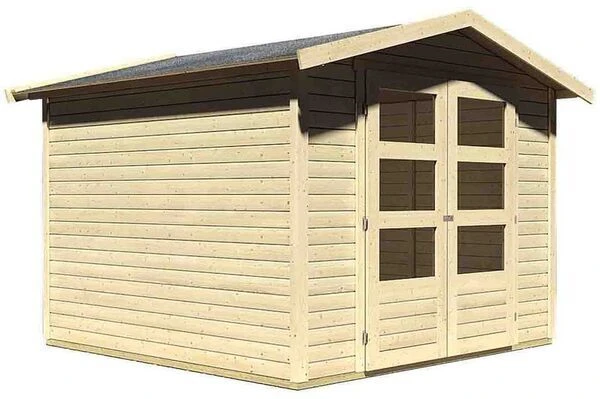 KARIBU Gartenhaus Amberg, Fichtenholz 19 Mm, Naturbelassen 1 KARIBU Gartenhaus Amberg, Fichtenholz 19 Mm, Naturbelassen