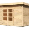 KARIBU Gartenhaus Kandern 9, Fichtenholz 28 Mm, Naturbelassen, Ca. 10,8 M²