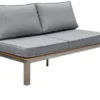OUTFLEXX 2-Sitzer Sofa, Silber/grau, Edelstahl/FSC-Teakholz/Textil, 168 X 79 X 64 Cm