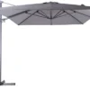 OUTFLEXX Ampelschirm, Anthrazit, Pulverbesch. Aluminium, 400x300cm, Inkl. Plattenständer