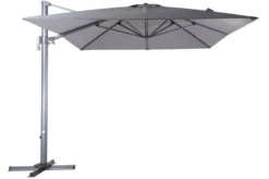 OUTFLEXX Ampelschirm, Anthrazit, Pulverbesch. Aluminium, 400x300cm, Inkl. Plattenständer