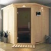KARIBU Systemsauna Jarin, Fichtenholz 68mm, Eckeinstieg, Ca. 3,4m²